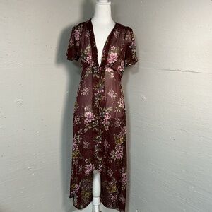 American Eagle Floral Sheer Kimono/ Duster Size XS
